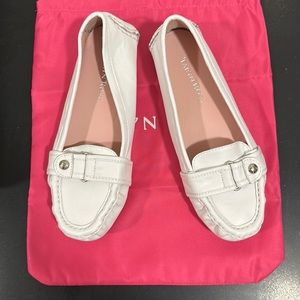 Taryn Rose white loafers